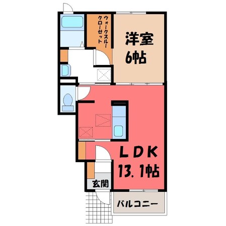 東武宇都宮駅 バス15分  駒生町下車：停歩10分 1階の物件間取画像